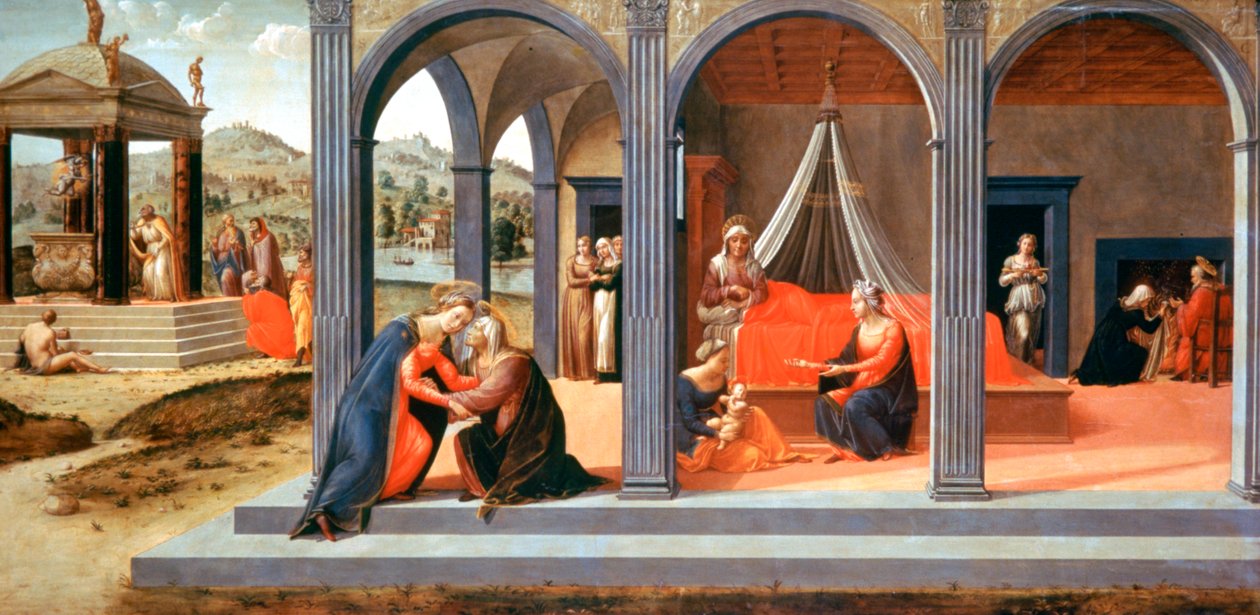 Scena ze św. Jana Chrzciciela, Szczegół, ok. 1500-1540 autorstwa Francesco Granacci