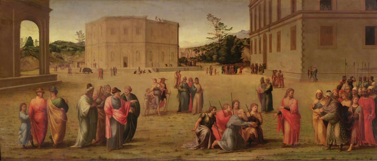 Józef przedstawia swojego ojca i braci faraonowi, ok. 1515 r. autorstwa Francesco Granacci
