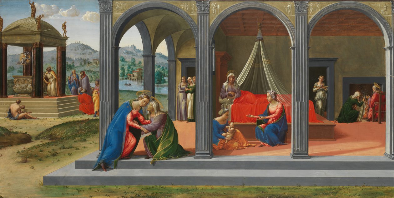 Sceny z życia św. Jana Chrzciciela, ca. 1506-7. autorstwa Francesco Granacci
