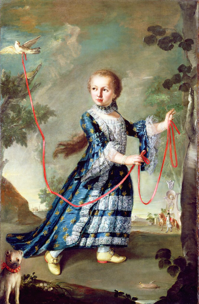 Młoda dziewczyna z rodziny Gradenigo z gołębiem (olej na płótnie) autorstwa Francesco Guardi