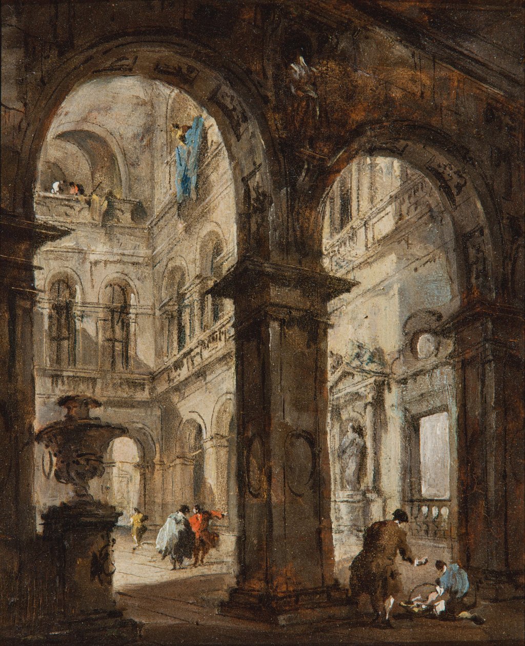 Architektoniczne capriccio autorstwa Francesco Guardi