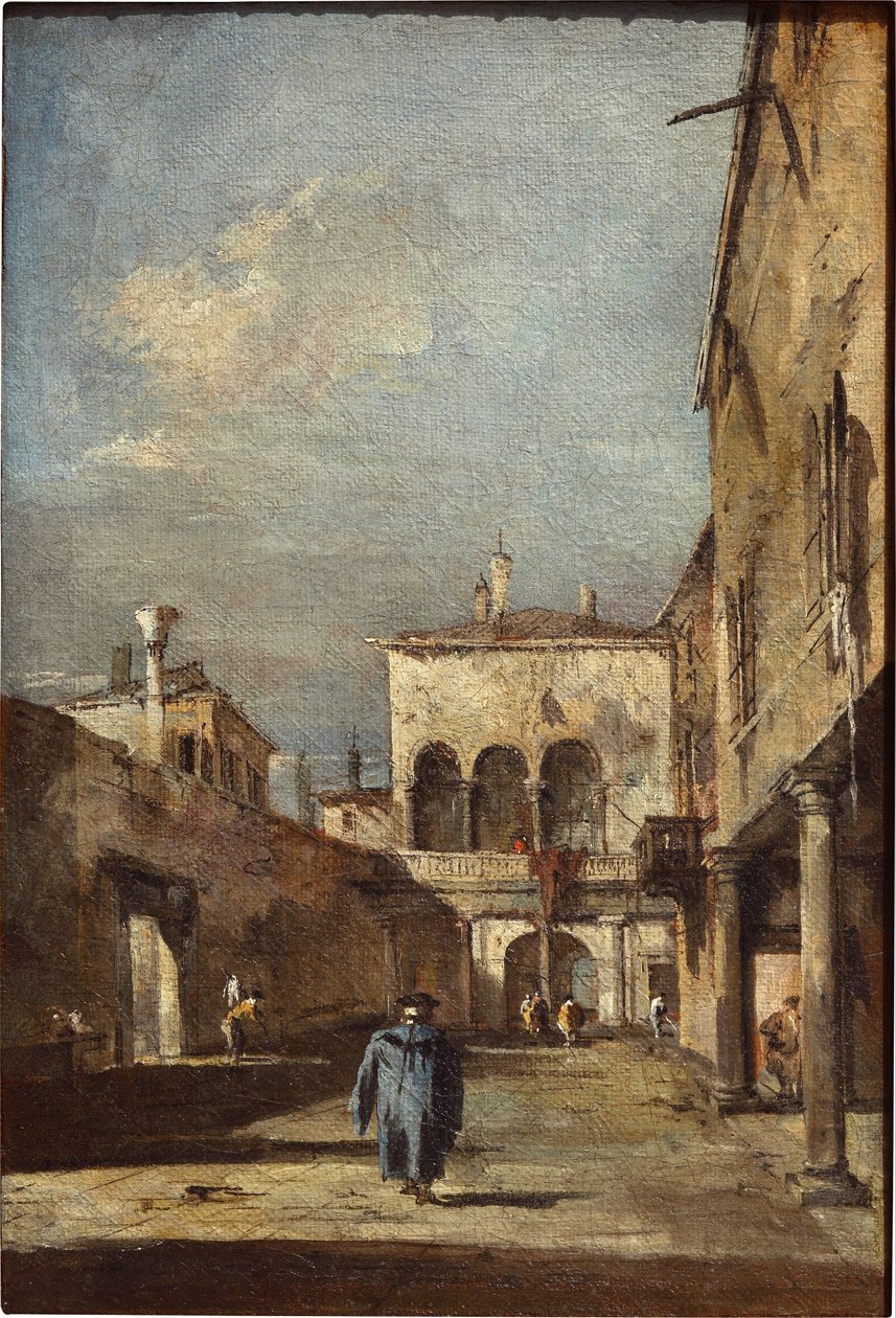 Fantazja architektoniczna z dziedzińcem autorstwa Francesco Guardi