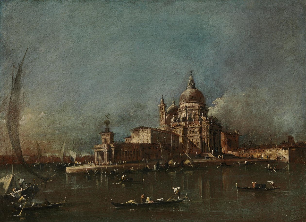 Widok na Santa Maria della Salute i Doganę autorstwa Francesco Guardi