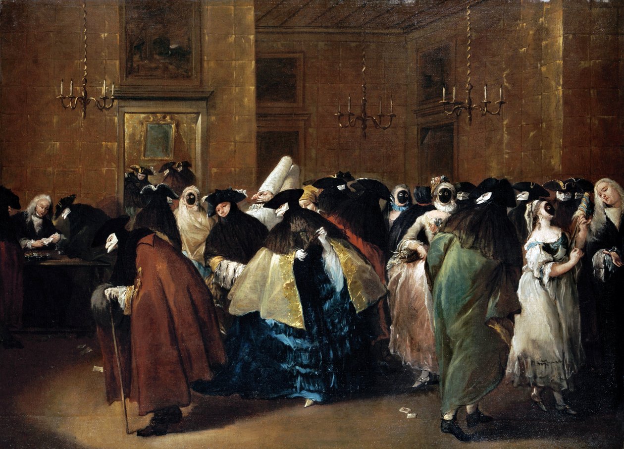 Kasyno (obniżone) w Wenecji - Guardi, Francesco (1712-1793) - Olej na płótnie - 77,5x107,5 - Kolekcja prywatna autorstwa Francesco Guardi