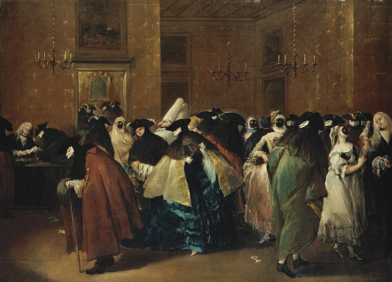 Kasyno Obniżone w Wenecji autorstwa Francesco Guardi