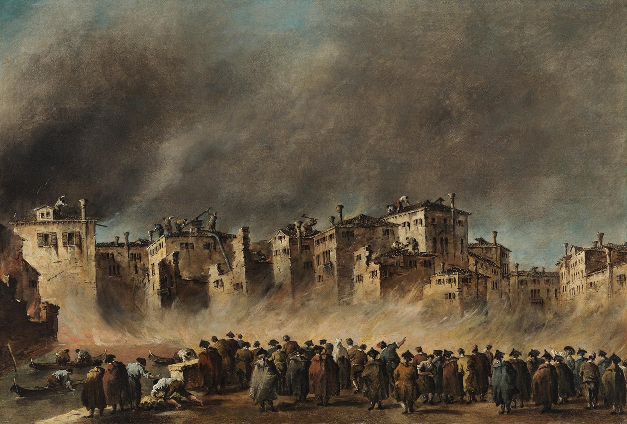 Pożar w dzielnicy San Marcuola autorstwa Francesco Guardi