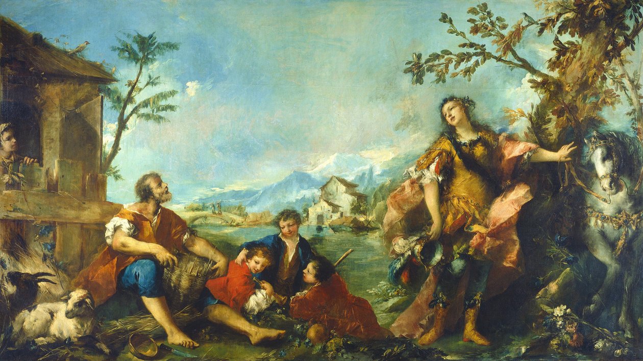 Erminia i pasterze, 17501755 autorstwa Francesco Guardi