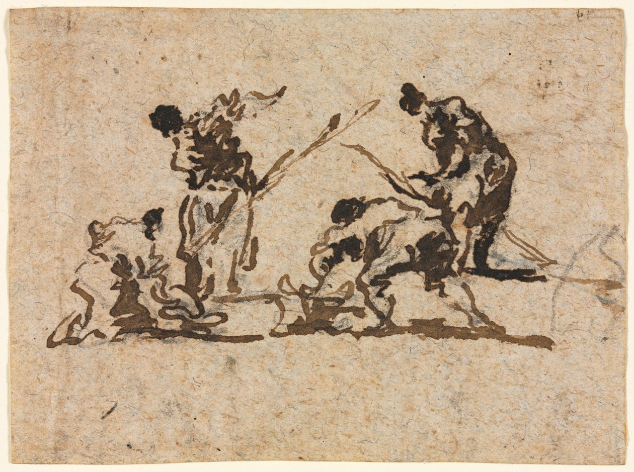 Rolnicy i rybacy pracujący autorstwa Francesco Guardi