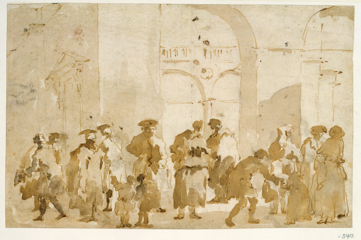 Figurenstudien autorstwa Francesco Guardi