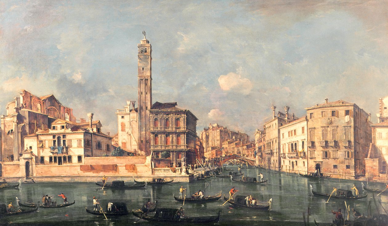Grand Canal: San Geremia i wejście do Canneregio autorstwa Francesco Guardi