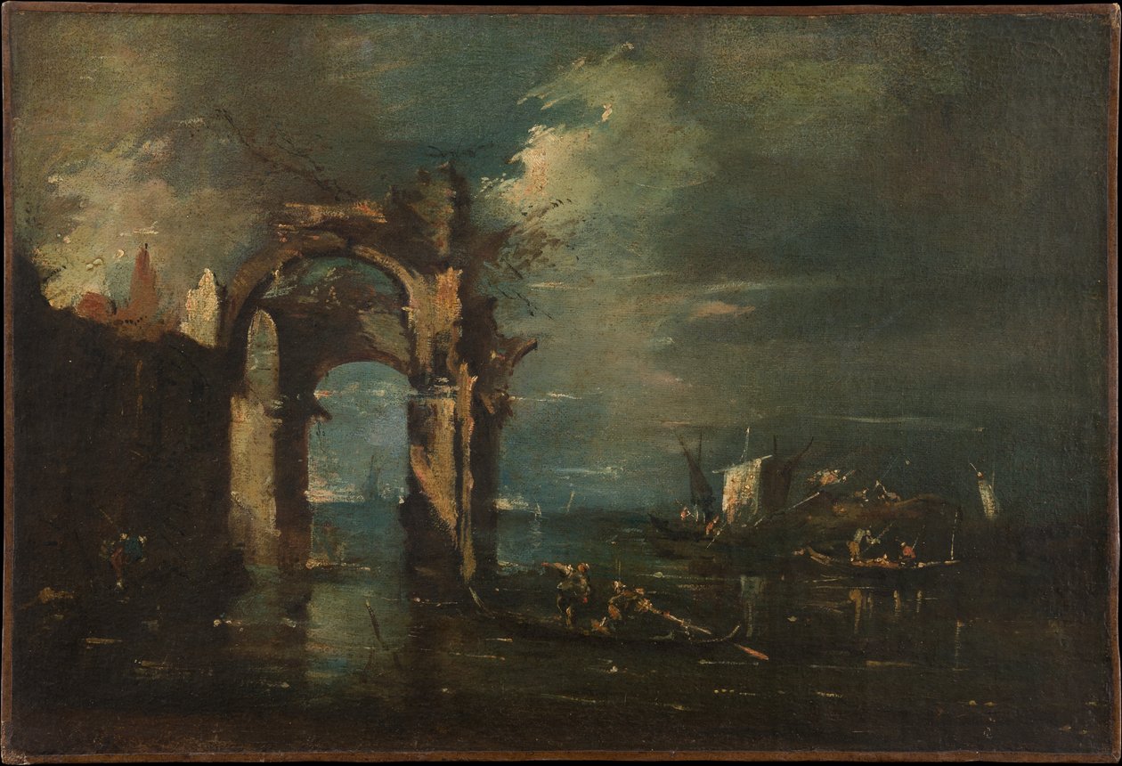 Krajobraz laguny autorstwa Francesco Guardi