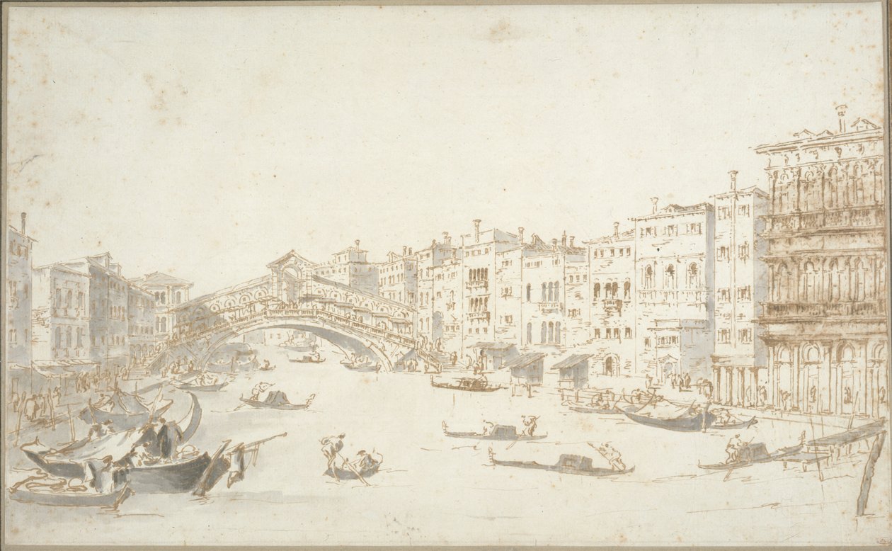Most Rialto autorstwa Francesco Guardi