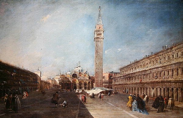 Piazza San Marco (olej na płótnie) autorstwa Francesco Guardi