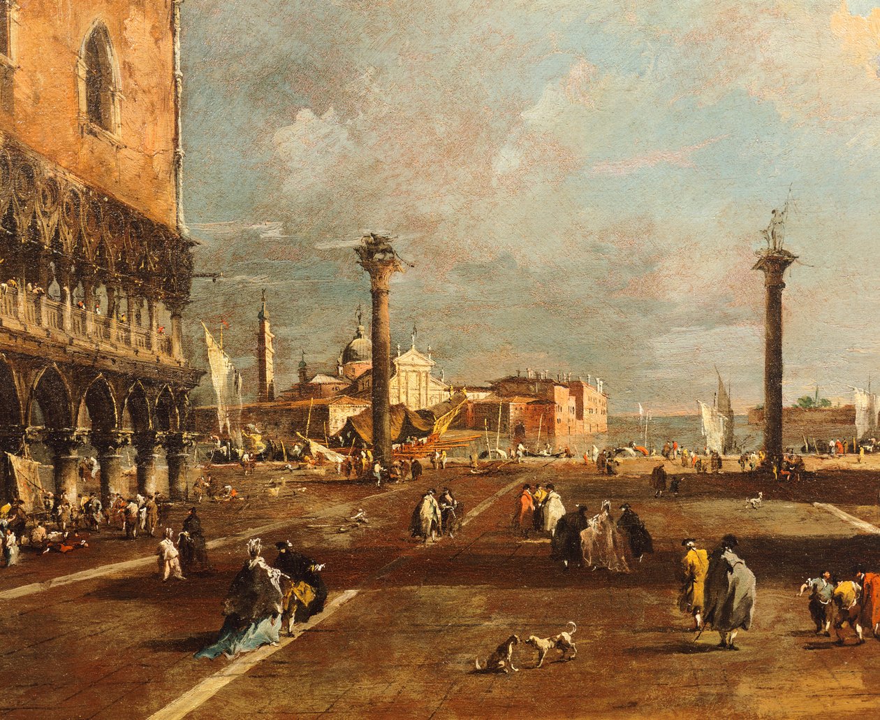 Piazza San Marco w stronę San Giorgio Maggiore, Francesco Guardi (1712-1793), olej na płótnie, 45x72 cm autorstwa Francesco Guardi