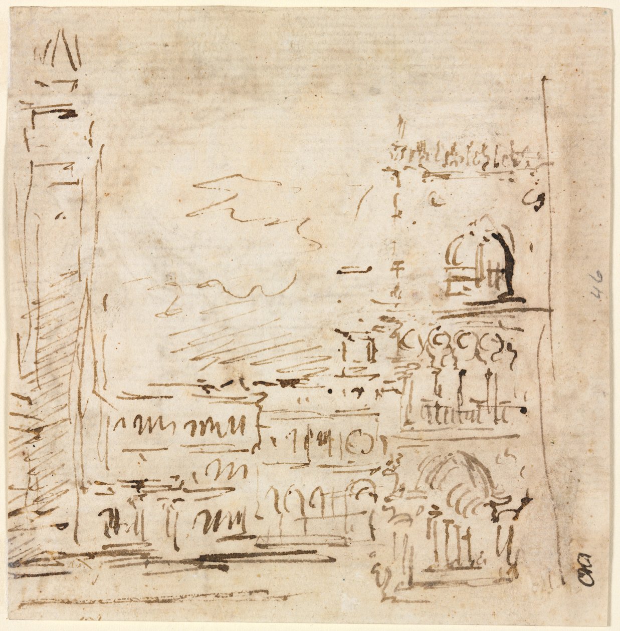 Piazza San Marco z Pałacem Dożów, 1773-1778. autorstwa Francesco Guardi