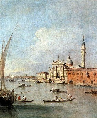S. Giorgio Maggiore, widziany z Giudecca (olej) autorstwa Francesco Guardi