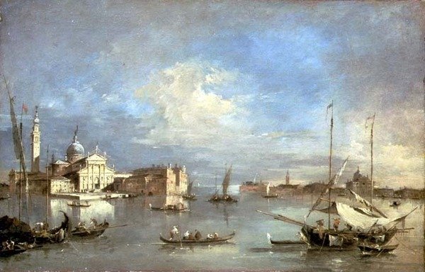 San Giorgio Maggiore z basenu San Marco autorstwa Francesco Guardi