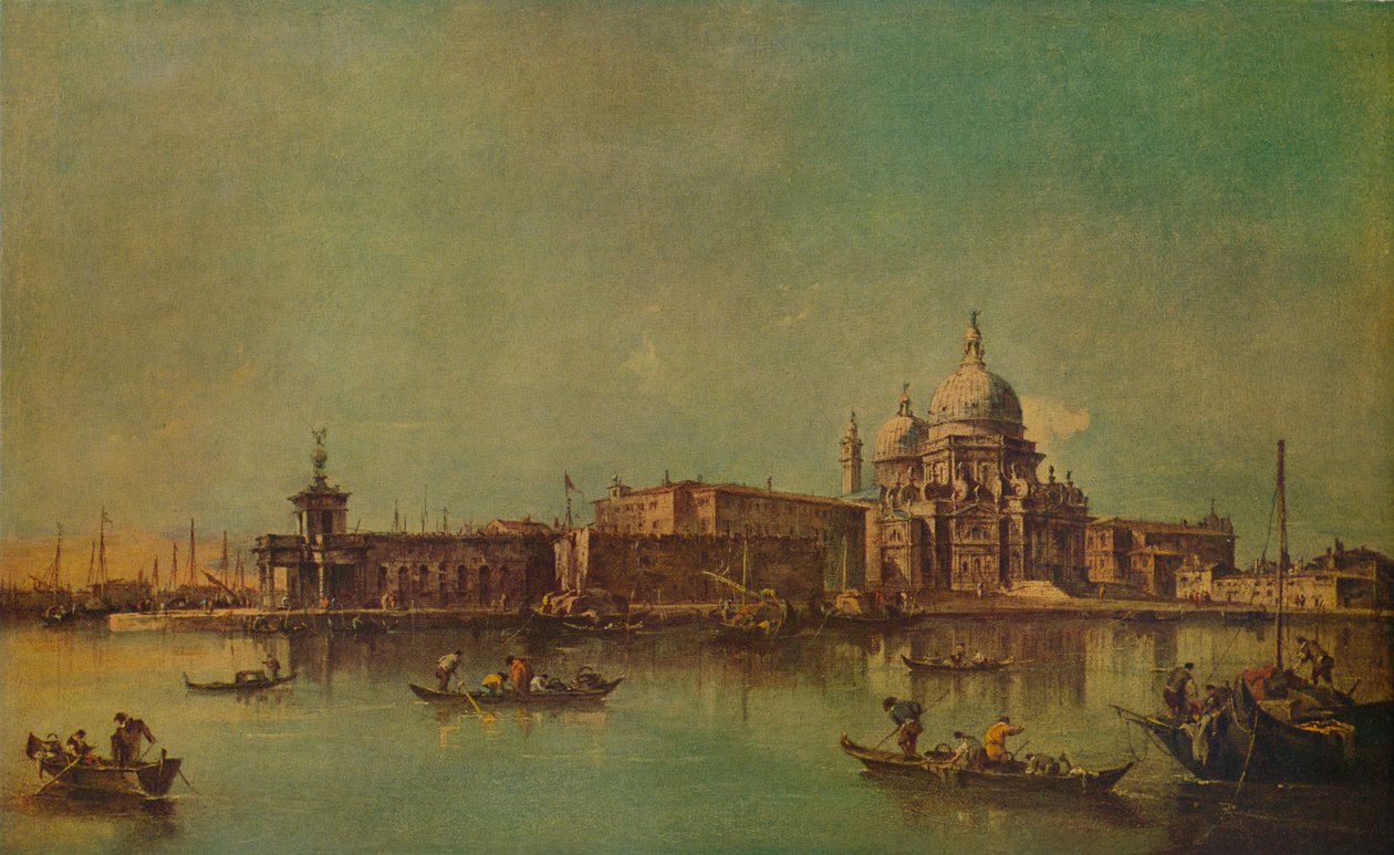 Dogana i Salute, Wenecja, c1775, 1938 autorstwa Francesco Guardi