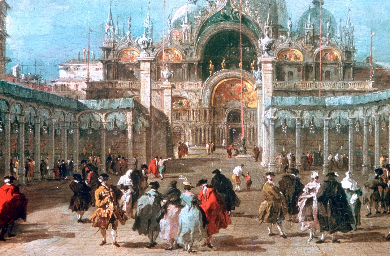 Święto Wniebowstąpienia na Piazza San Marco, c1775 autorstwa Francesco Guardi