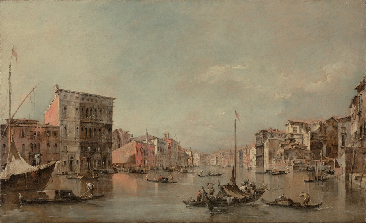 Kanał Grande w Wenecji z Palazzo Bembo autorstwa Francesco Guardi
