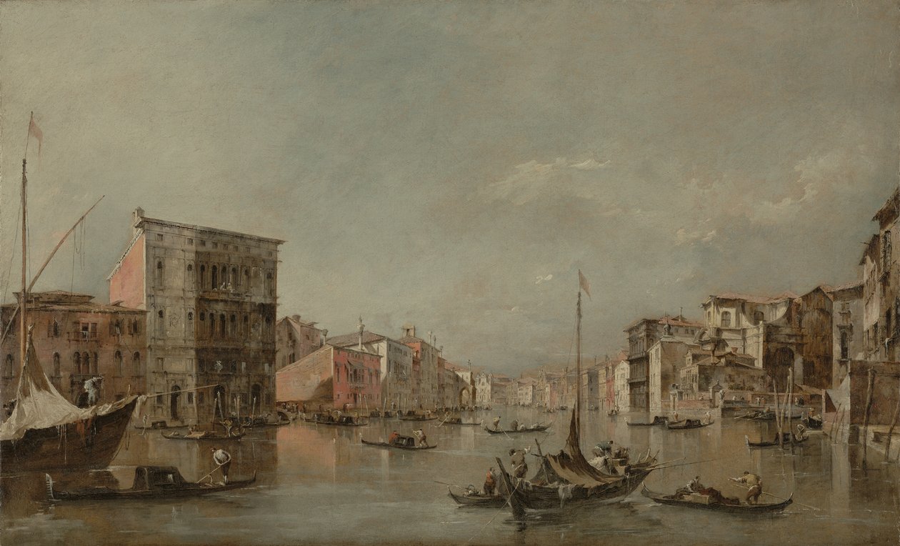 Canal Grande w Wenecji z Palazzo Bembo, ok.1768 autorstwa Francesco Guardi
