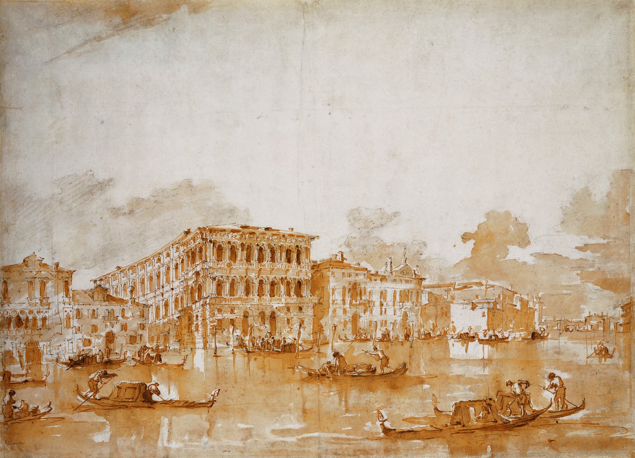 Canal Grande z Ca” Pesaro autorstwa Francesco Guardi