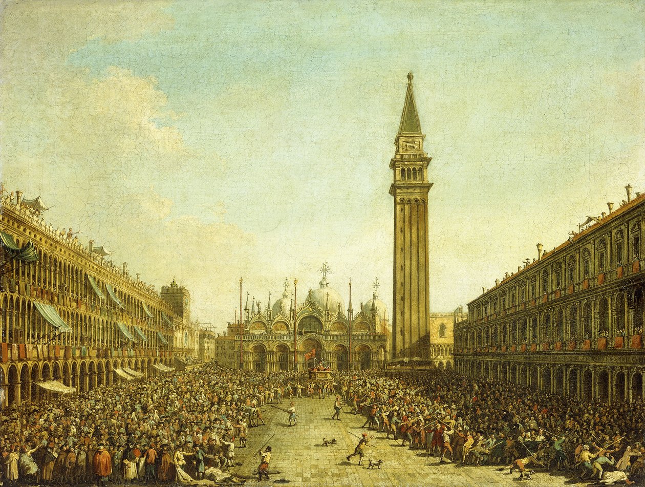 Piazza San Marco, w dniu koronacji doży, autorstwa Francesco Guardi