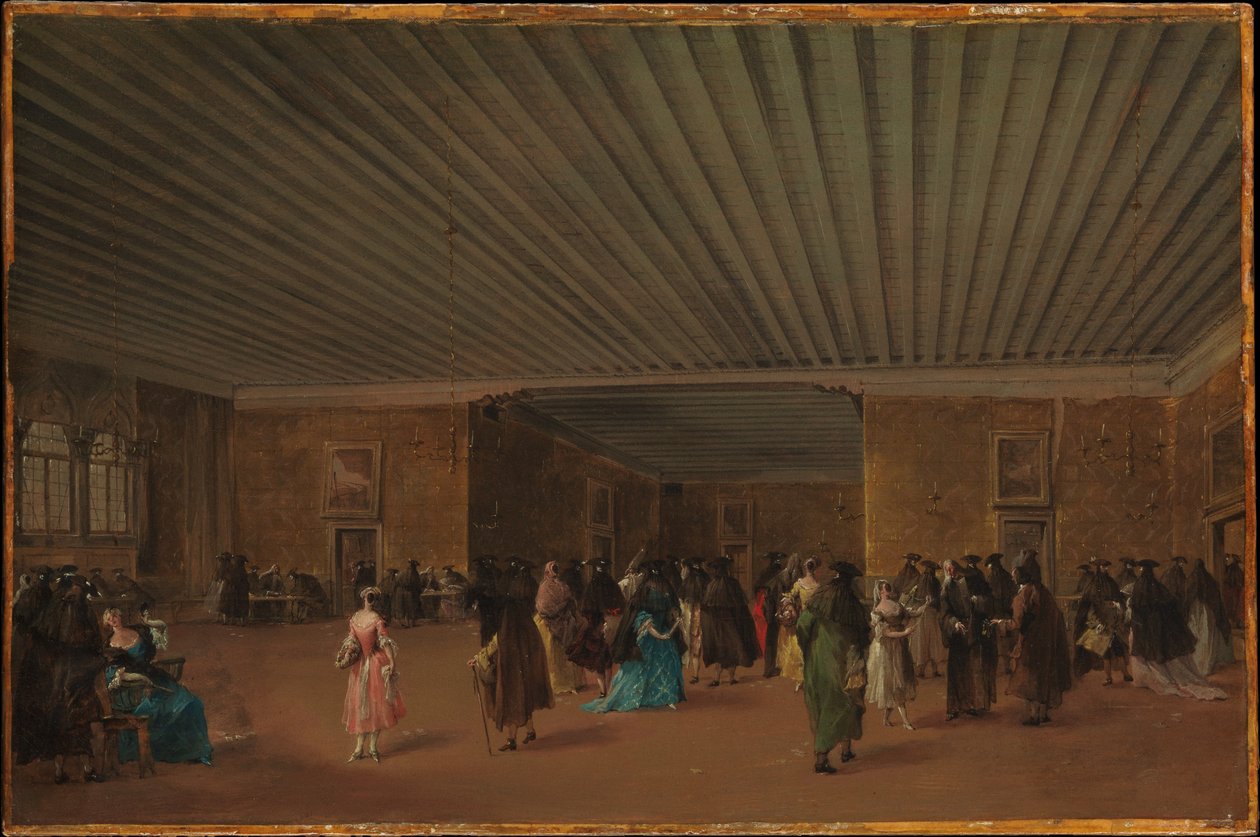 Publiczne ridotto w Palazzo Dandolo autorstwa Francesco Guardi