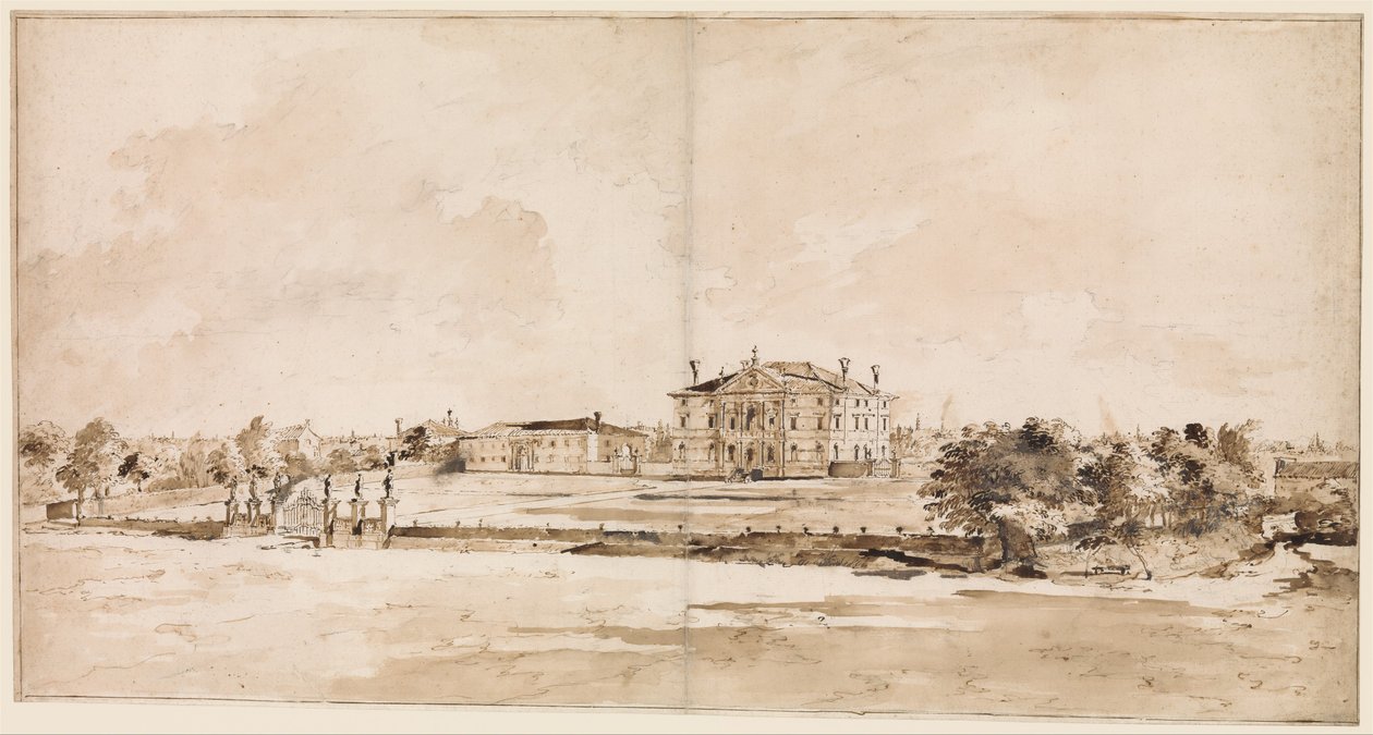 Willa Loredan koło Treviso autorstwa Francesco Guardi