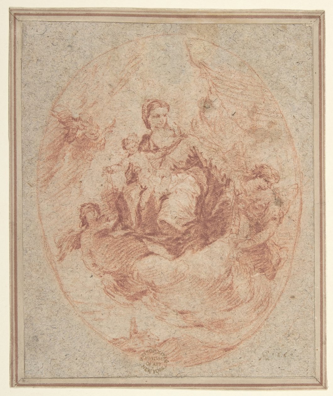 Dziewica i Dzieciątko trzymające Szkaplerz, 1712-93. autorstwa Francesco Guardi.