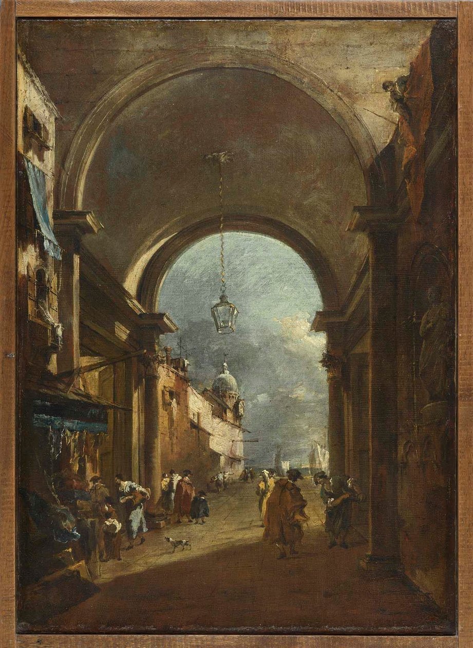 Widok przez bramę autorstwa Francesco Guardi