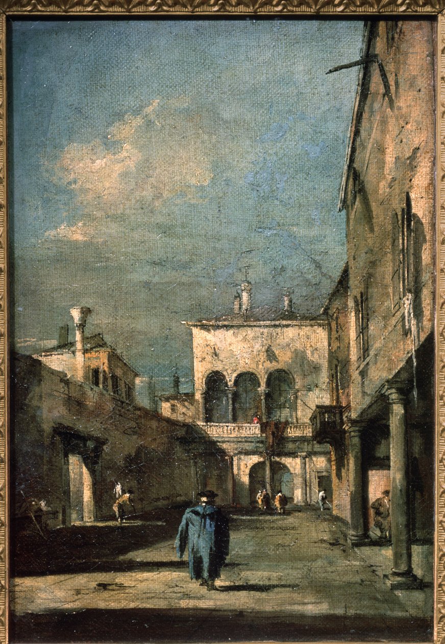 wenecki dziedziniec autorstwa Francesco Guardi