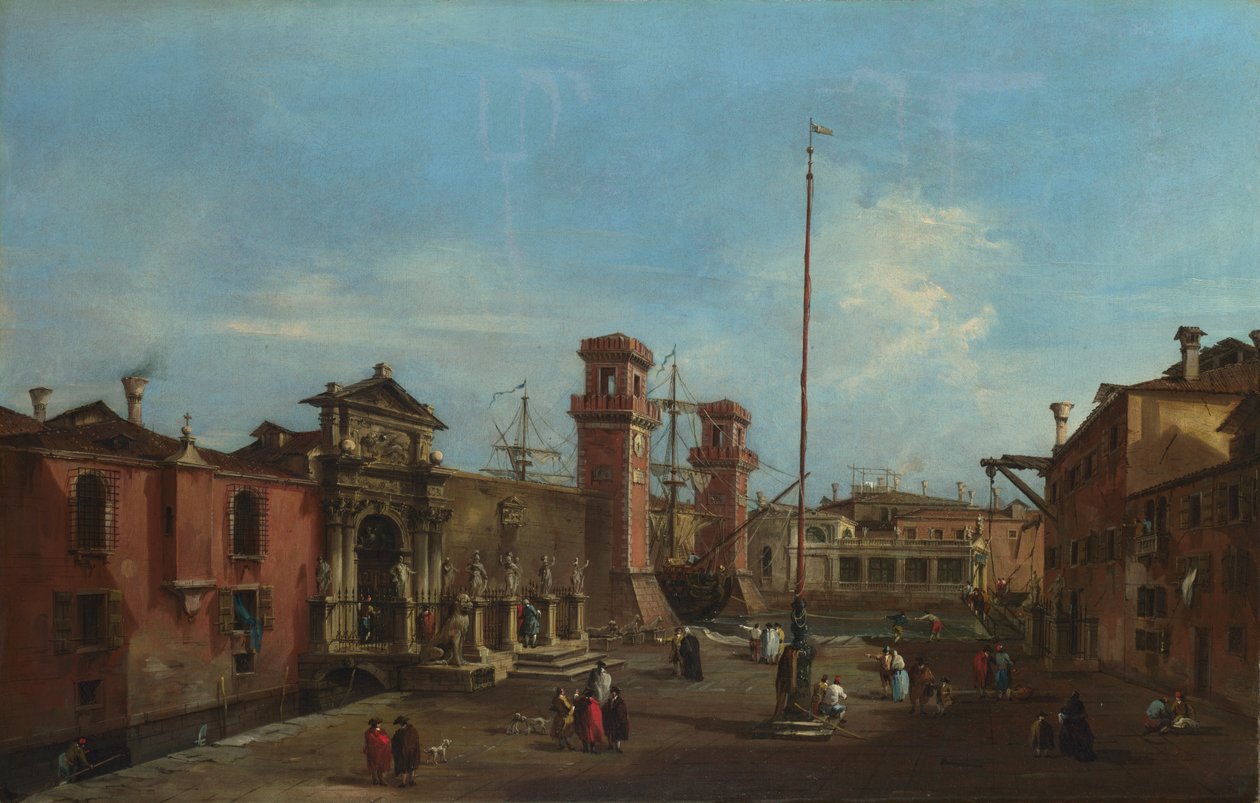 Wenecja. Arsenał, 1755-1760 autorstwa Francesco Guardi
