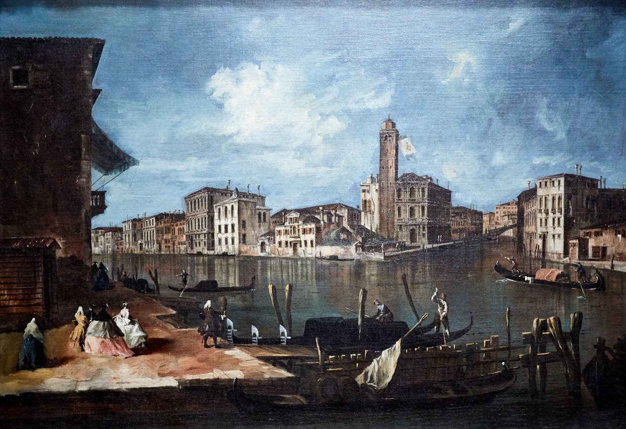 Wenecja, Wielki Kanał z San Geremia, Palazzo Labia i wejście do Cannaregio autorstwa Francesco Guardi