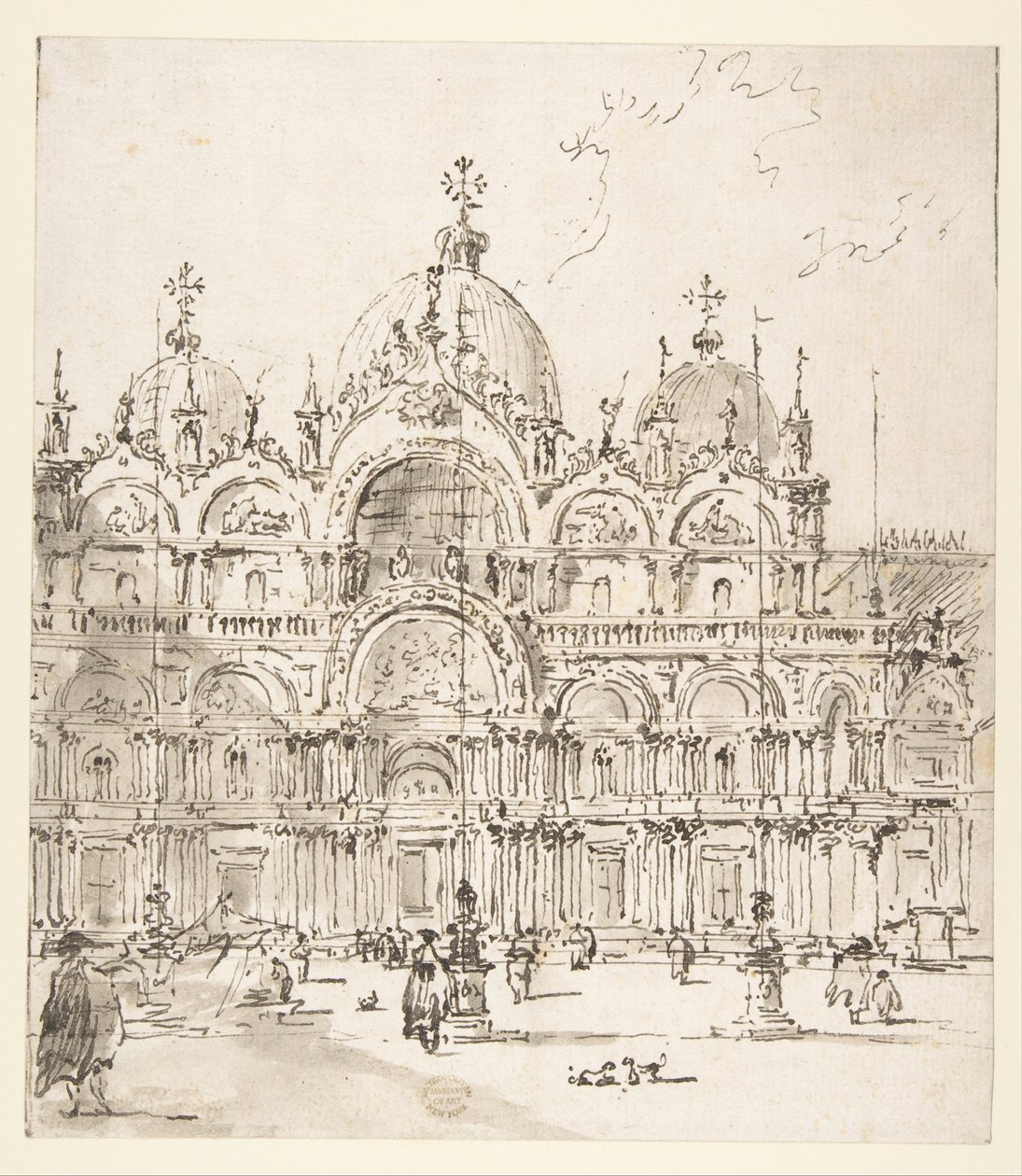 Widok placu z Bazyliką św. Marka autorstwa Francesco Guardi