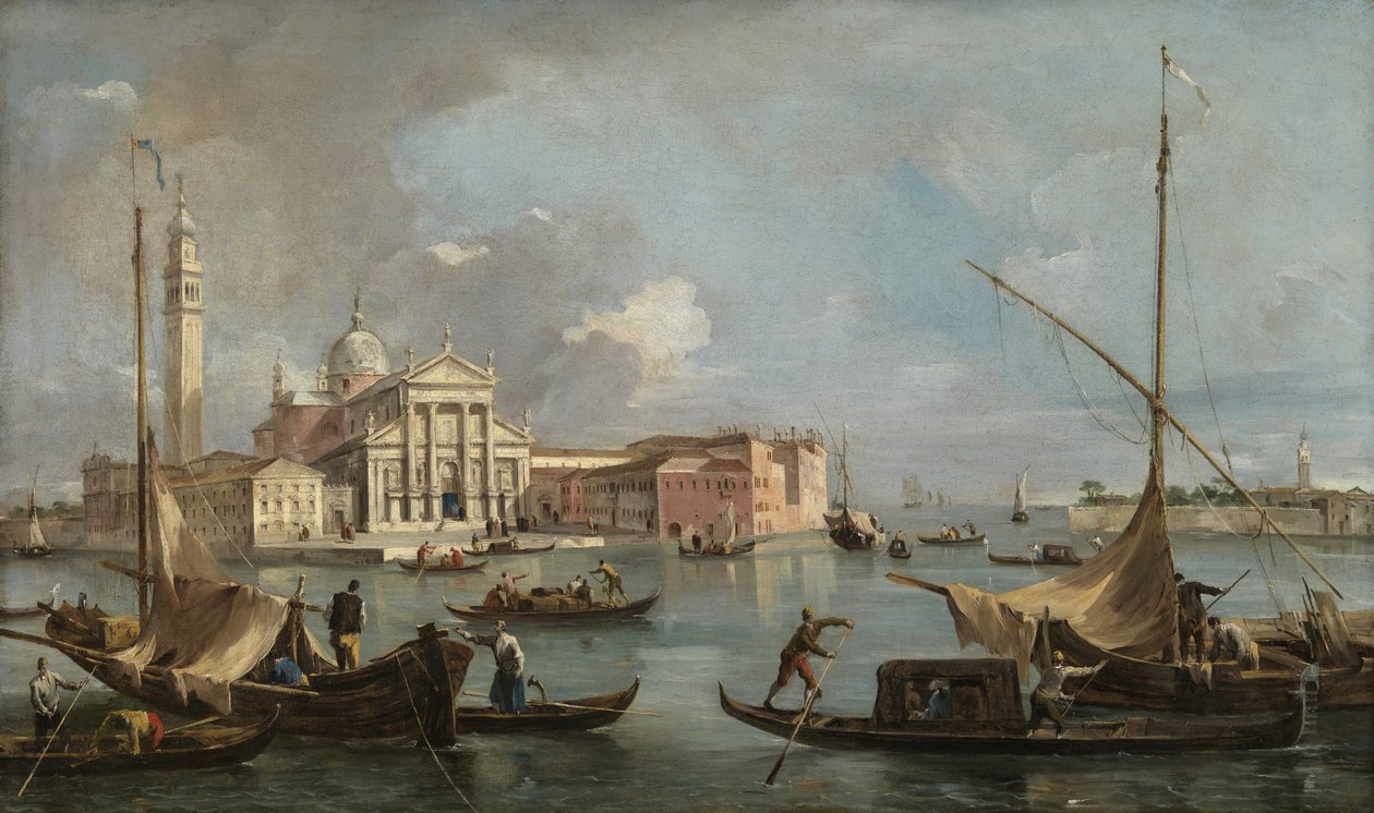 Widok San Giorgio Maggiore, ok. 1760 (olej na płótnie) autorstwa Francesco Guardi