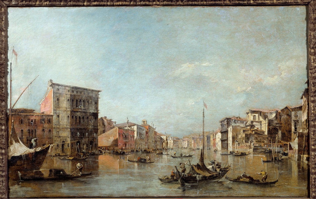 Widok na Canal Grande w Wenecji Malarstwo Francesco Guardi (1712-1793) XVIII-wieczna Tuluza, Musee des Augustins autorstwa Francesco Guardi