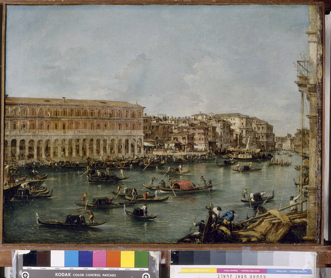 Widok na Canal Grande z Fabbriche Nuove di Rialto, 1756-60 autorstwa Francesco Guardi