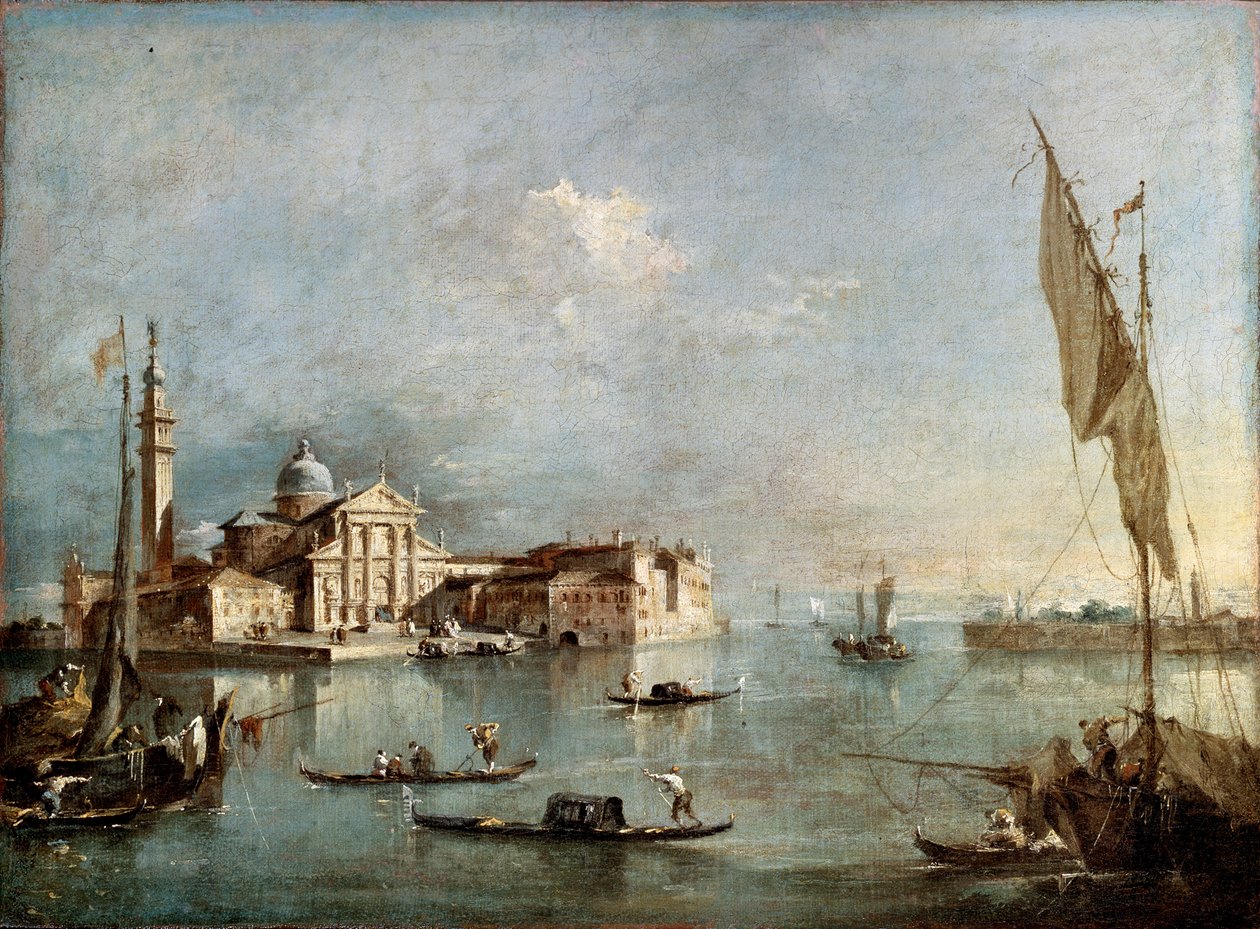 Widok na wyspę San Giorgio Maggiore w latach 1765-1775. autorstwa Francesco Guardi