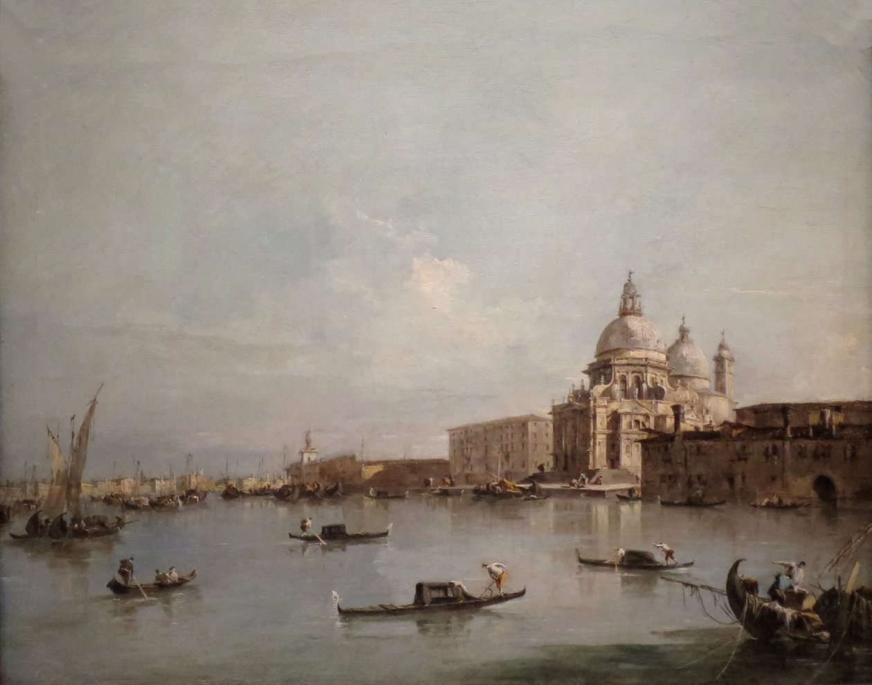 Widok na Santa Maria della Salute z Dogana di Mare autorstwa Francesco Guardi