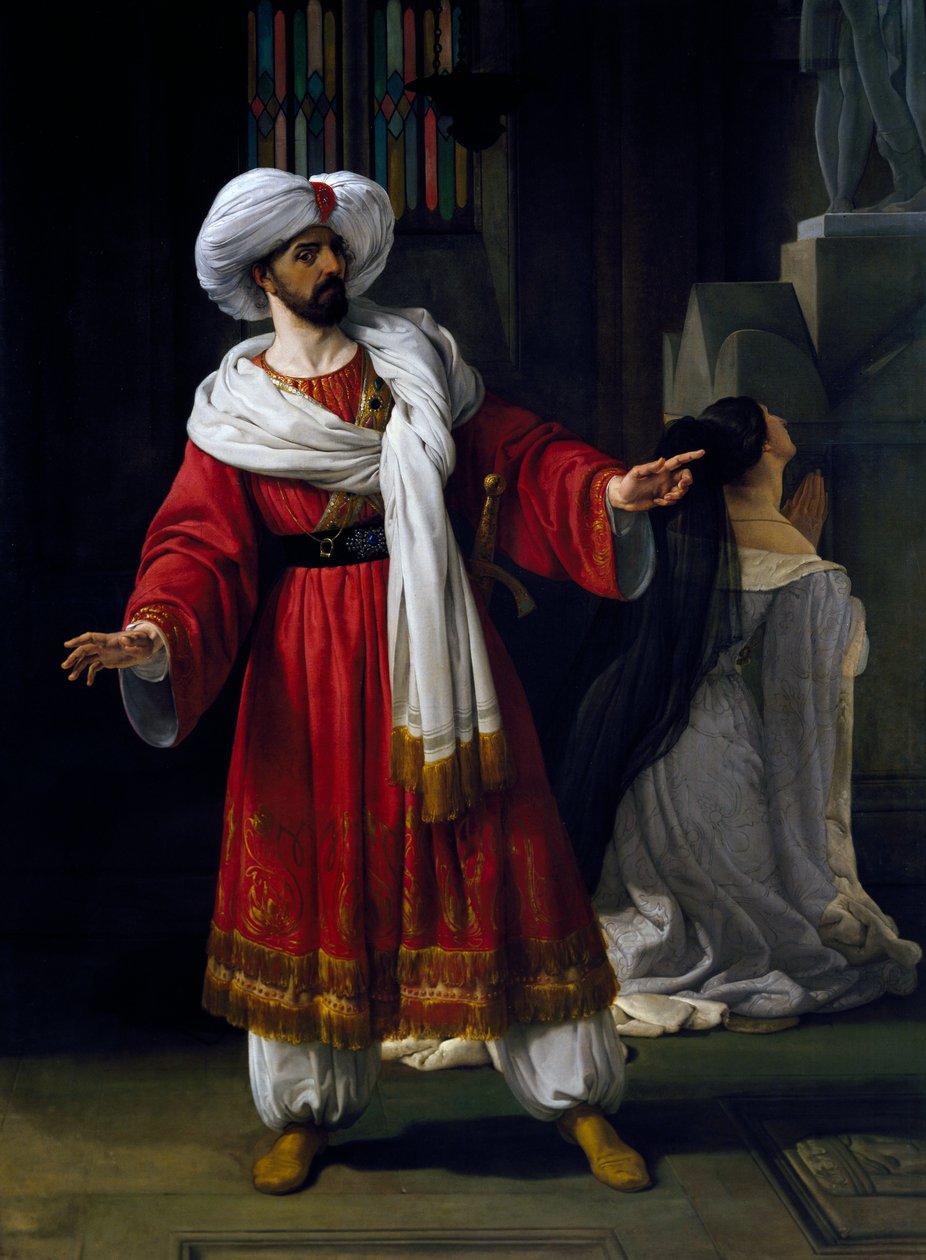 Giovanni David (1790-1864) w roli Aleksandra w melodramacie Arabowie w Galii Giovanniego Papiniego (1796-1867) autorstwa Francesco Hayez
