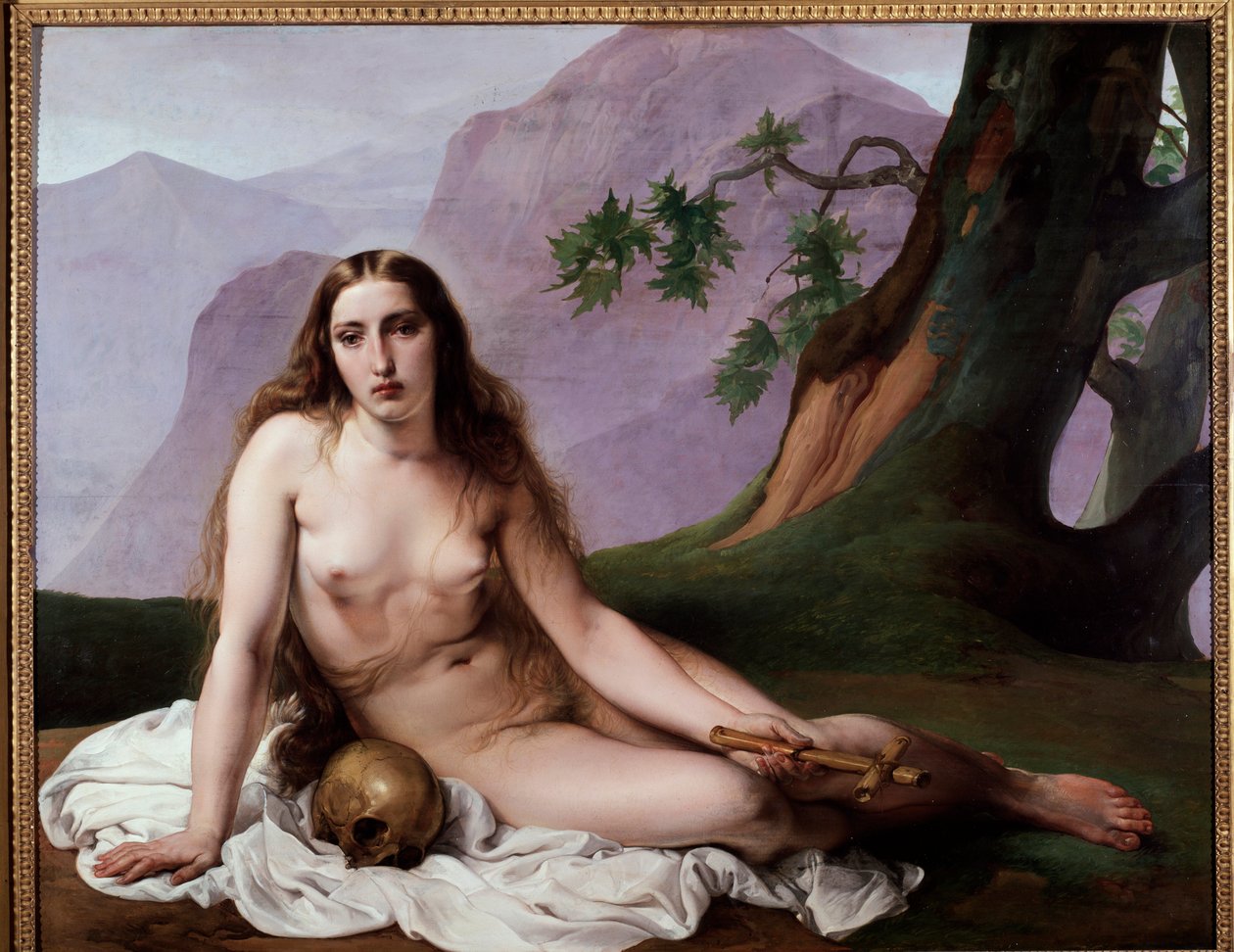 Marie Madeleine penitente (Penitent Maria Magdalena) Malarstwo Francesco Hayez (1791-1882) 1825 Dim 118x150 cm Mediolan, Galeria Sztuki Współczesnej autorstwa Francesco Hayez