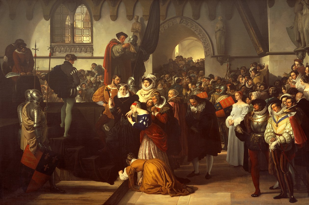 Mary Queen of Scots prowadzona na szafot autorstwa Francesco Hayez