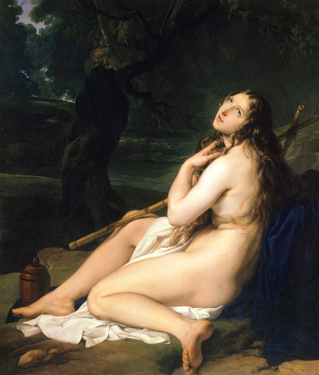 Pokutująca św. Maria Magdalena, Francesco Hayez (1791-1882), olej na płótnie autorstwa Francesco Hayez