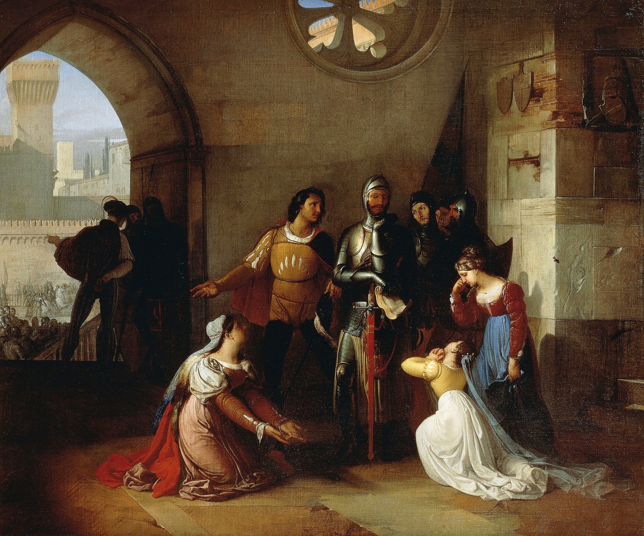 Peter Rossi, uwięziony przez Scaligeri autorstwa Francesco Hayez