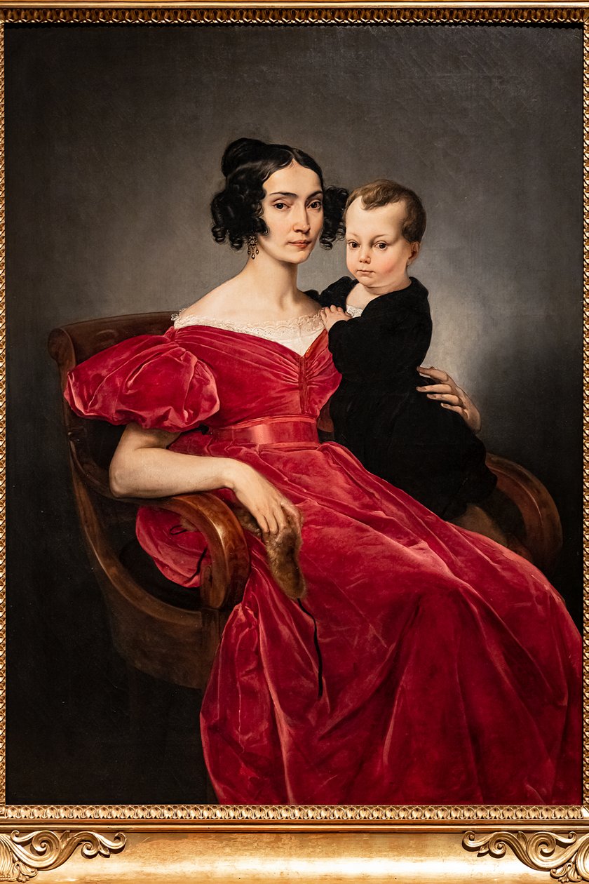 Portret hrabiny Teresy Zumali Marisili i jej syna Giuseppe autorstwa Francesco Hayez