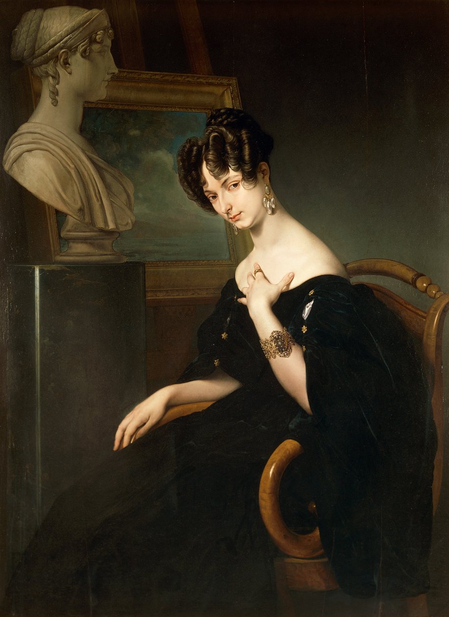 Portret Cristiny Trivulzio Belgiojoso, Francesco Hayez (1791-1882), olej na płótnie autorstwa Francesco Hayez