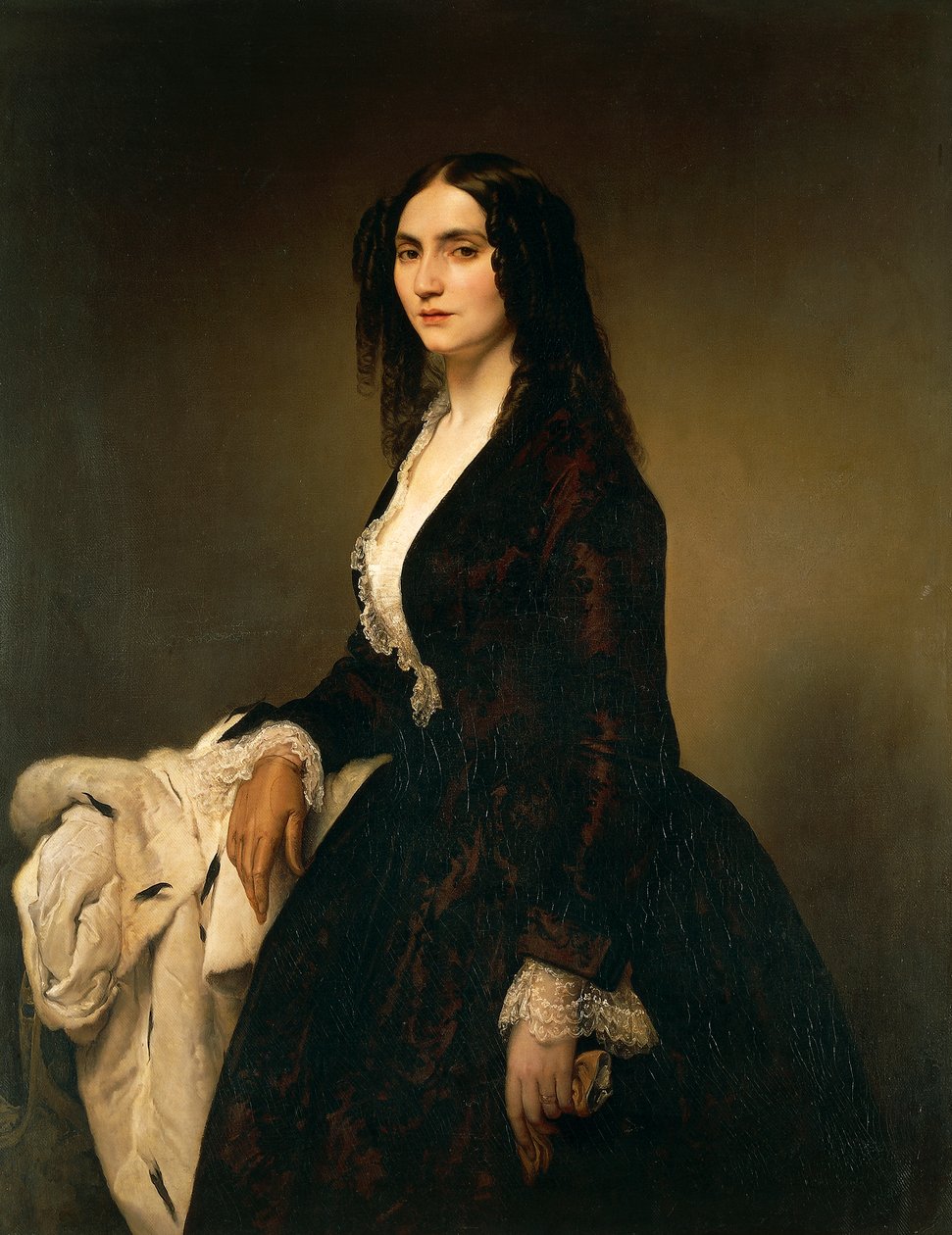 Portret pani Matilde Juva Branca, Francesco Hayez (1791-1882), olej na płótnie autorstwa Francesco Hayez