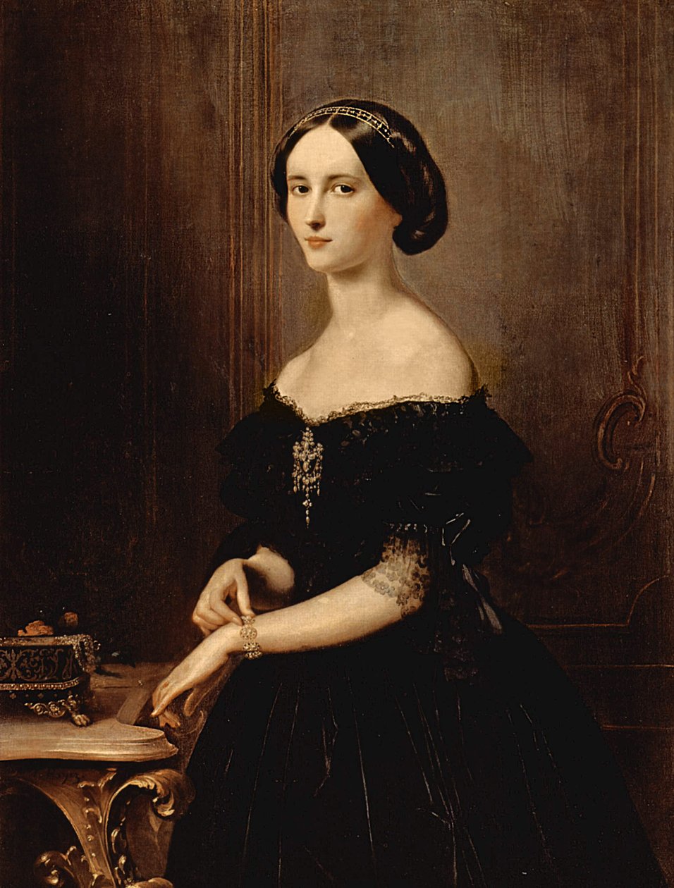 Portret kobiety weneckiej, ok.1852 autorstwa Francesco Hayez