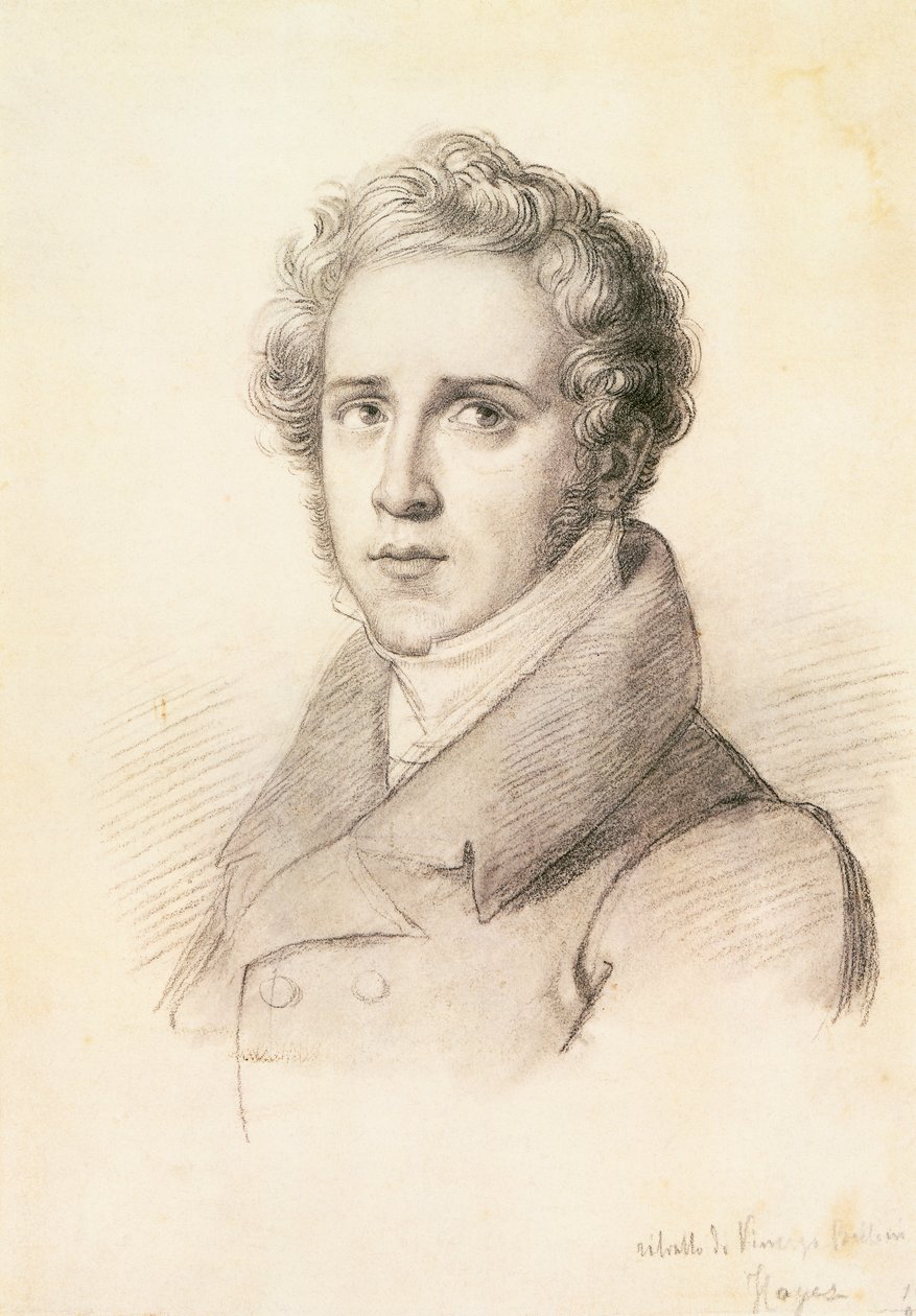Portret włoskiego kompozytora Vincenzo Belliniego (Katania autorstwa Francesco Hayez